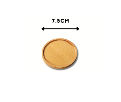 Bamboo Wood Coaster Round - 7.5cm