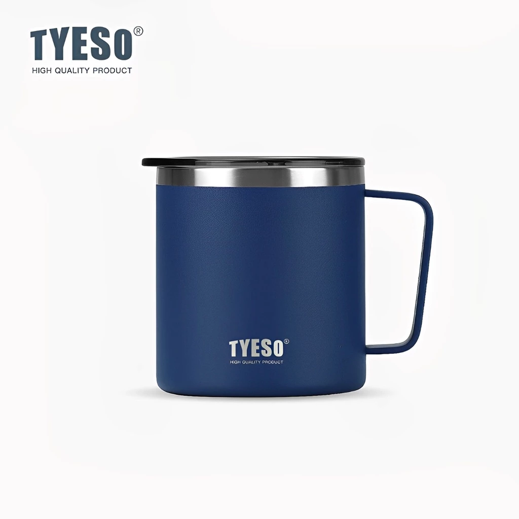 TYESO Hot And Cold Stainless Steel Insulated Thermal Coffee Cup (400ml) Blue