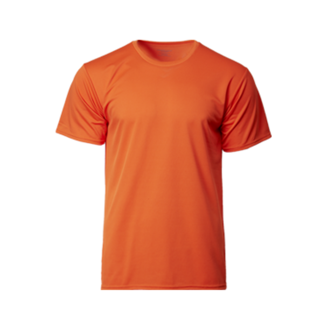 Performance Round Neck Dry Pique Tshirt Orange