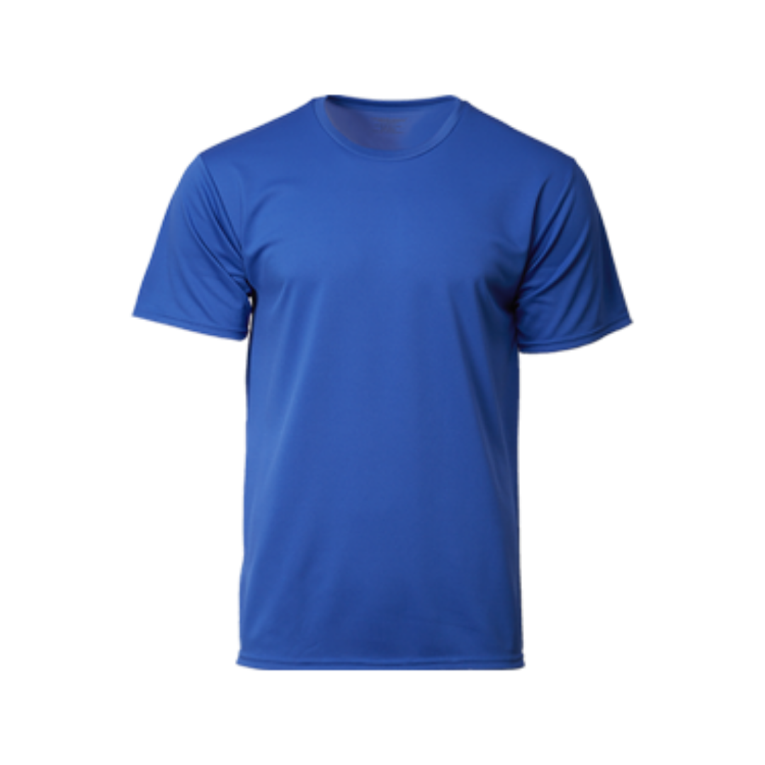 Performance Round Neck Dry Pique Tshirt Royal Blue