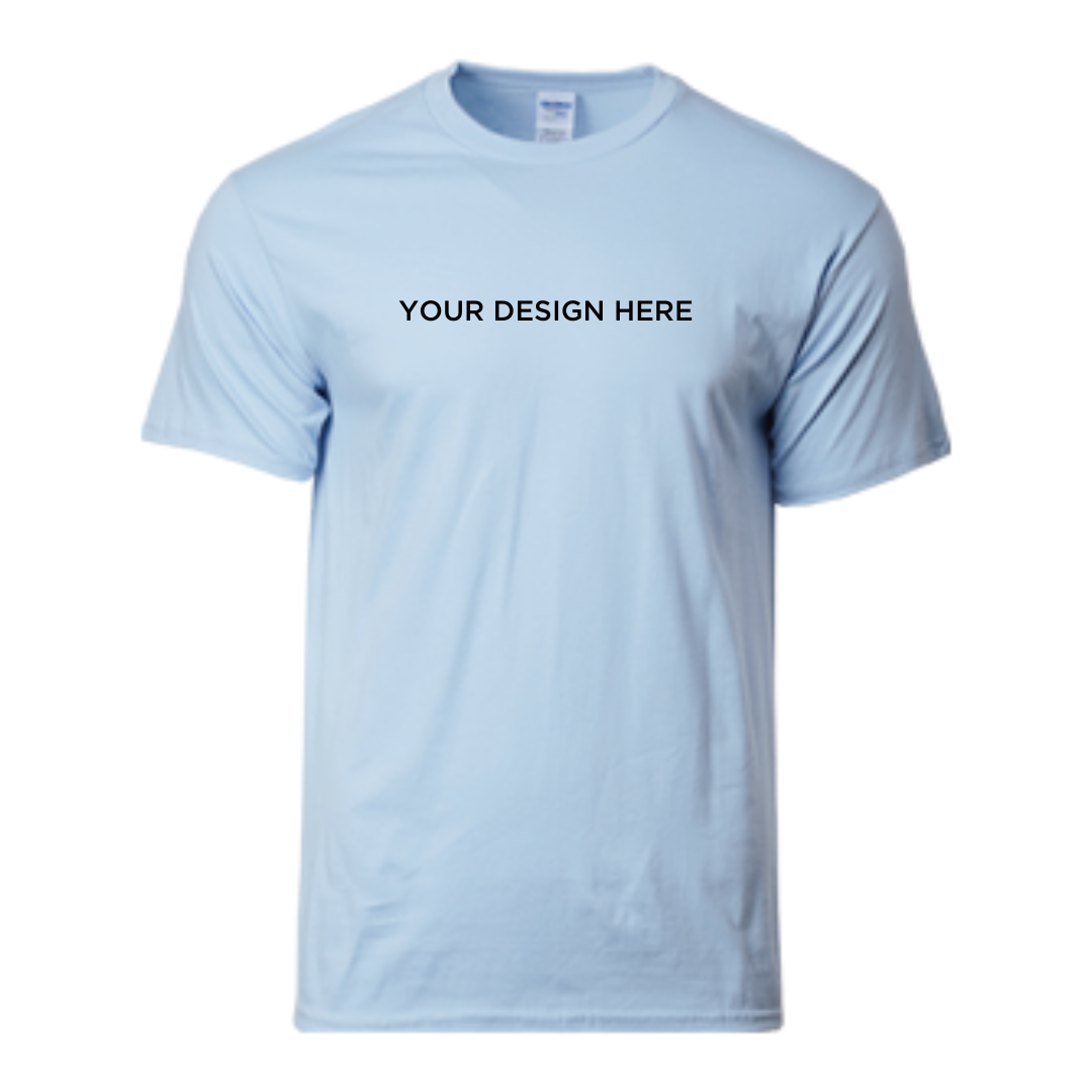 Premium Cotton Adult Ring Spun T-Shirt Light Blue