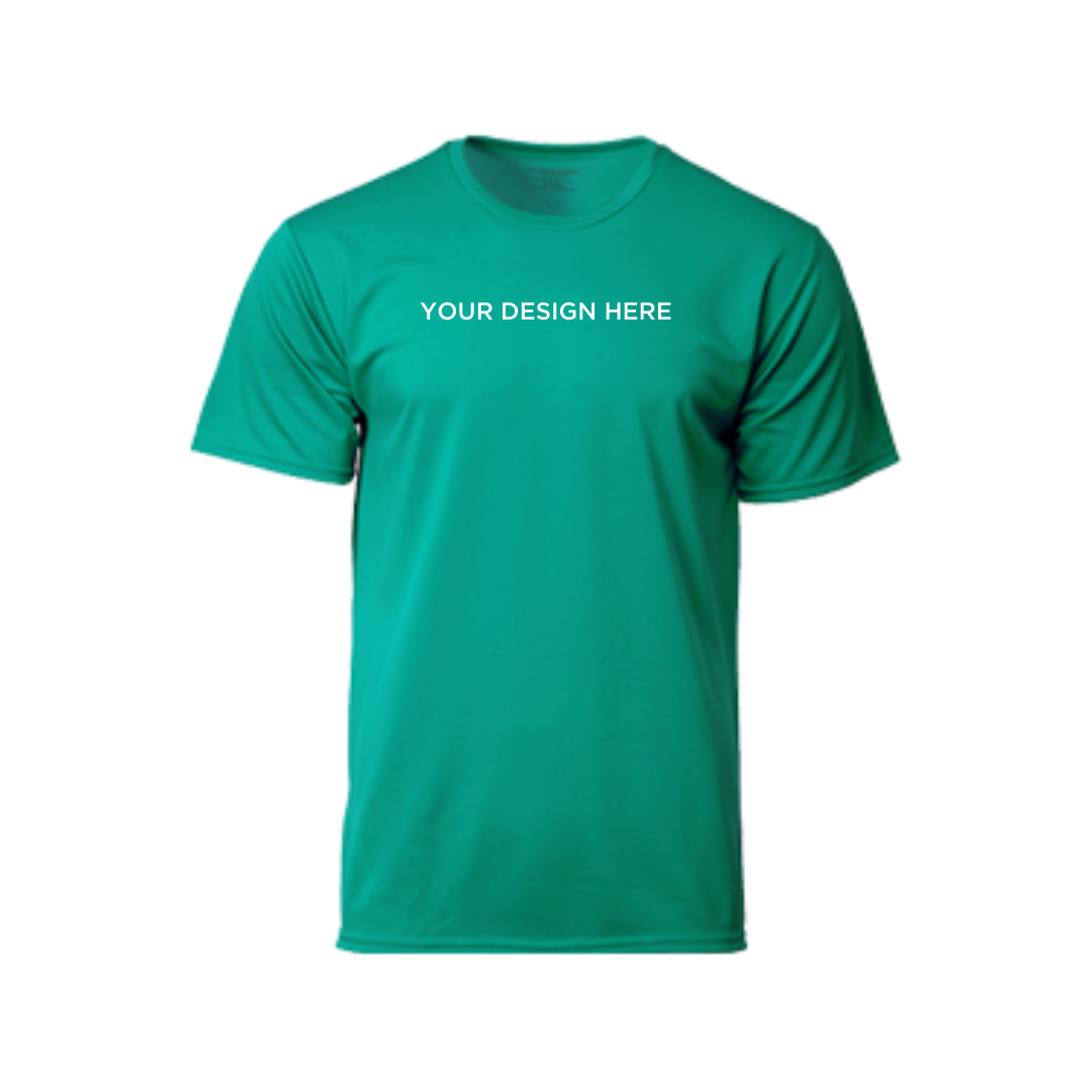 Performance Round Neck Dry Pique Tshirt Jade Dome