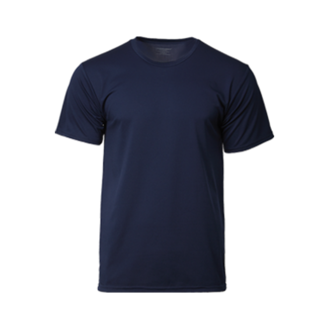 Performance Round Neck Dry Pique Tshirt Navy