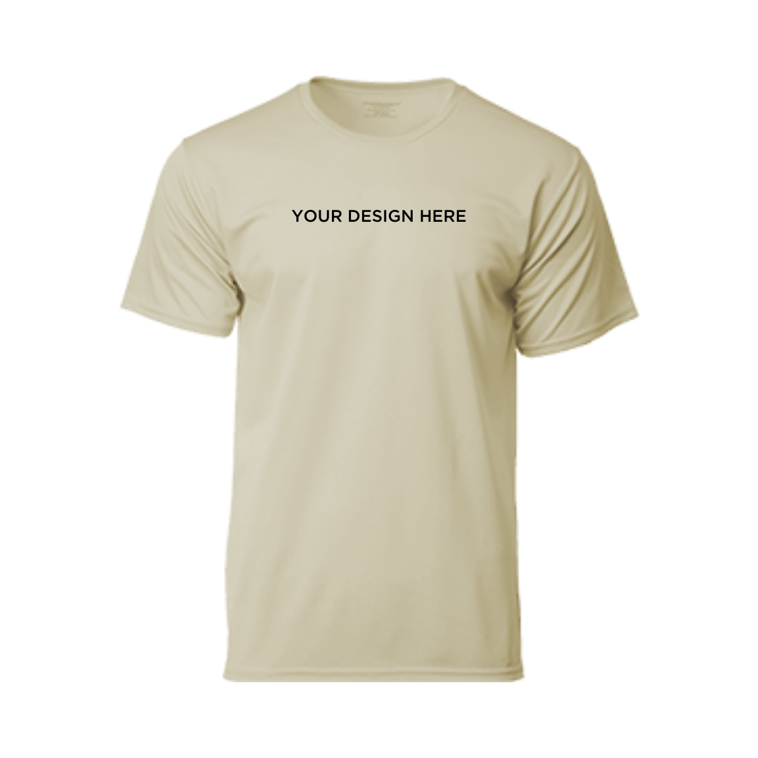 Performance Round Neck Dry Pique Tshirt Wheat