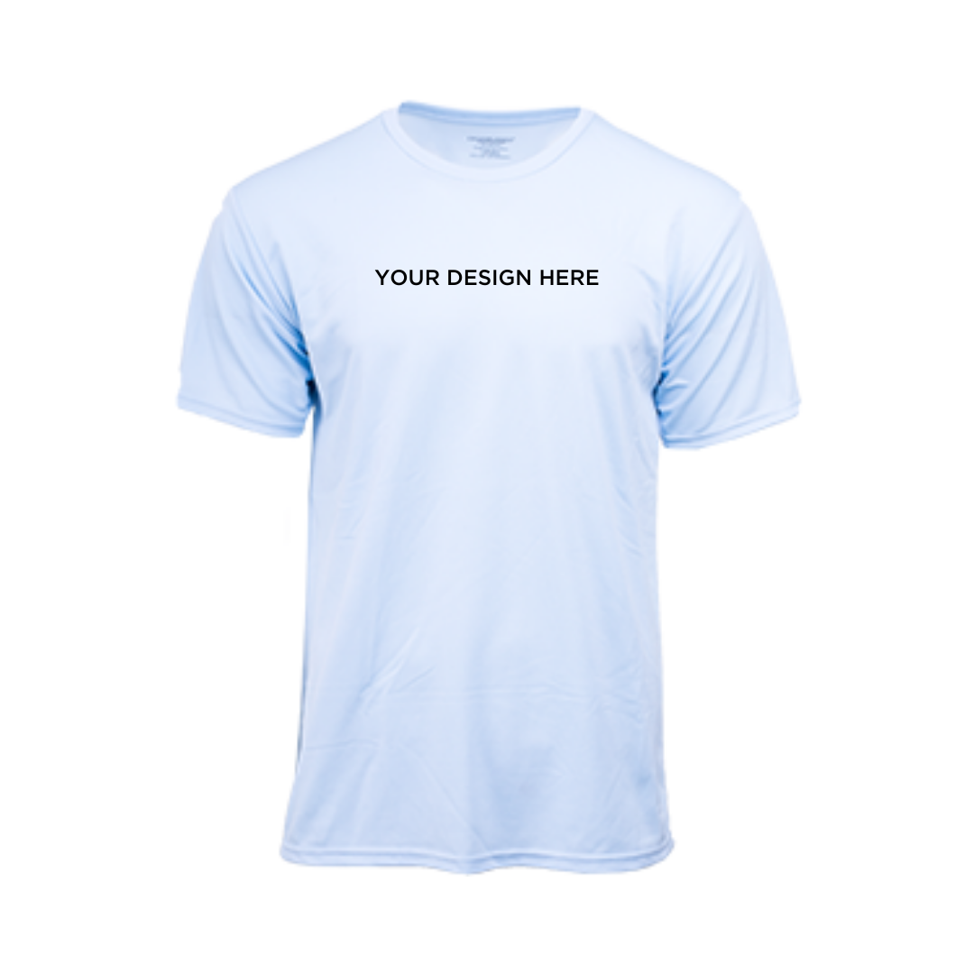 Performance Round Neck Dry Pique Tshirt Sky Blue
