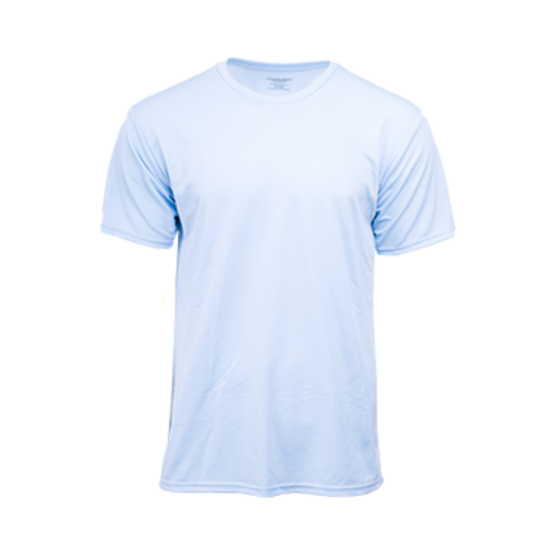 Performance Round Neck Dry Pique Tshirt Sky Blue