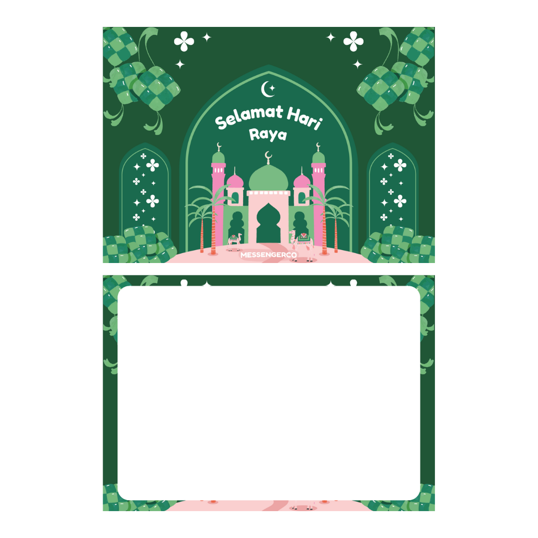 Greeting Card A6 Art Card 260gsm Digital Print - 2 side [Ready Design - Raya & Ramadhan 2025 ]