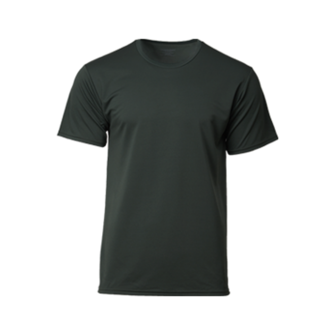 Performance Round Neck Dry Pique Tshirt Forest Green