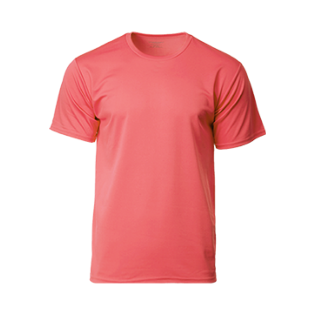Performance Round Neck Dry Pique Tshirt Cherry Red