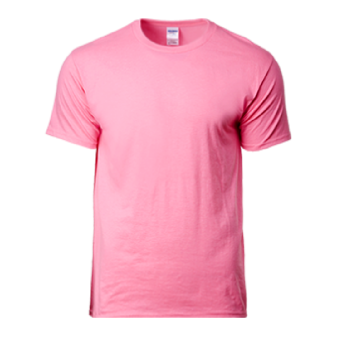 Premium Cotton Adult Ring Spun T-Shirt Safety Pink