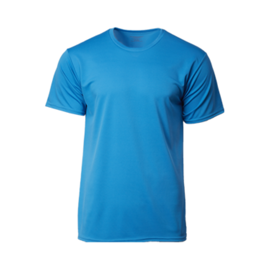 Performance Round Neck Dry Pique Tshirt Sapphire