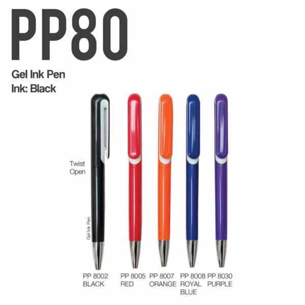OPTI Black Ink Plastic Gel Pen
