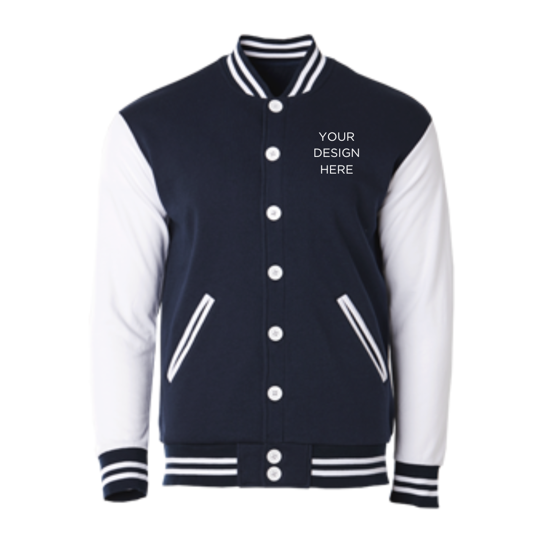 Varsity Jacket - Navy/White