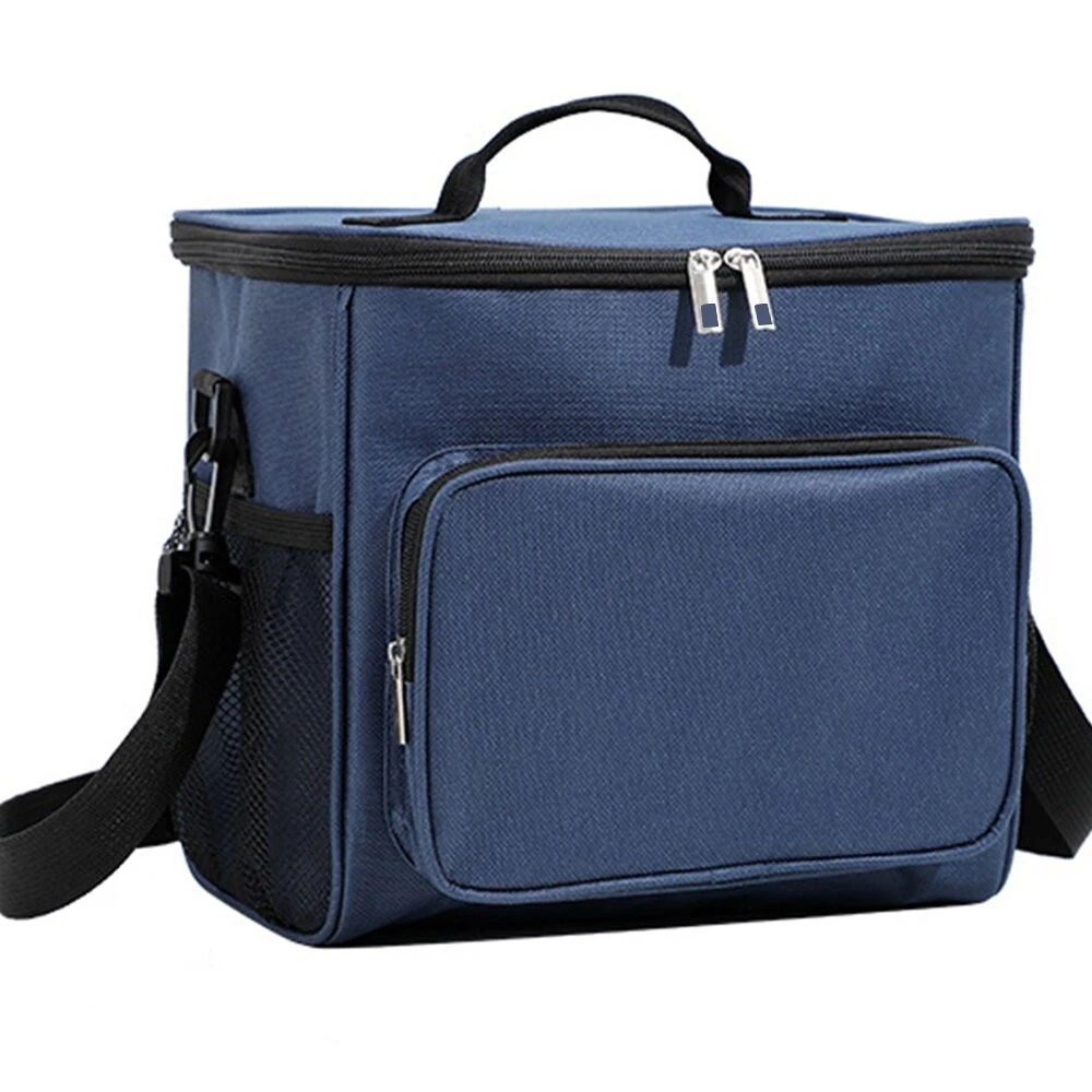 Fashion Lunch Box Women Insulation Carry Tote Bags High Capacity Lunch Bag Original Aluminum Foil Box Thermal Waterproof - Blue