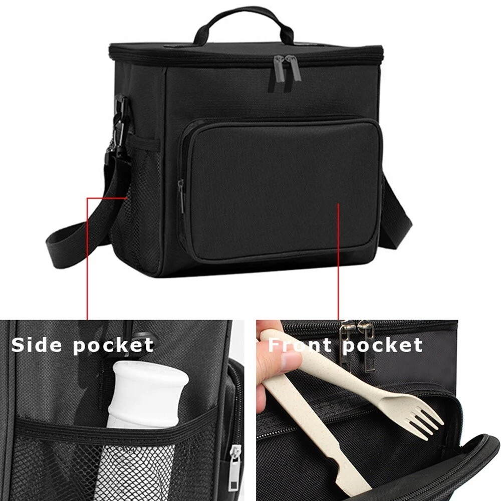Fashion Lunch Box Women Insulation Carry Tote Bags High Capacity Lunch Bag Original Aluminum Foil Box Thermal Waterproof - Blue
