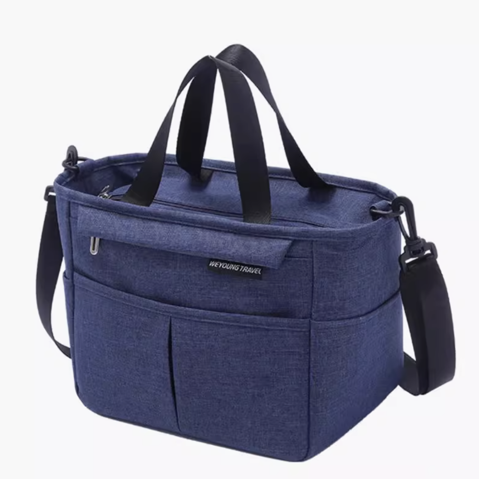 Portable Lunch Box Bag Insulated Thermal Bag Picnic Food Cooler - Blue
