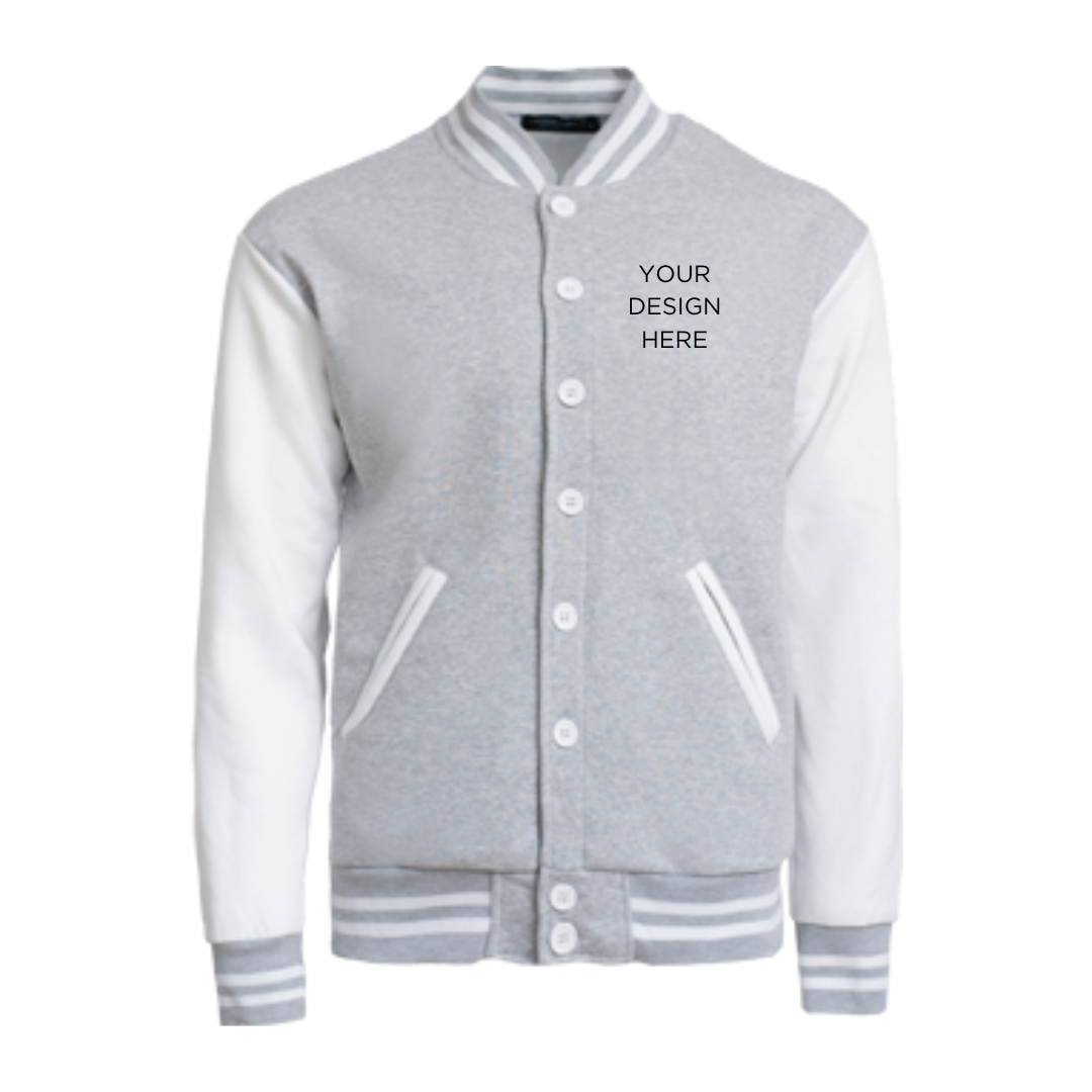 Varsity Jacket - Sport Grey/White