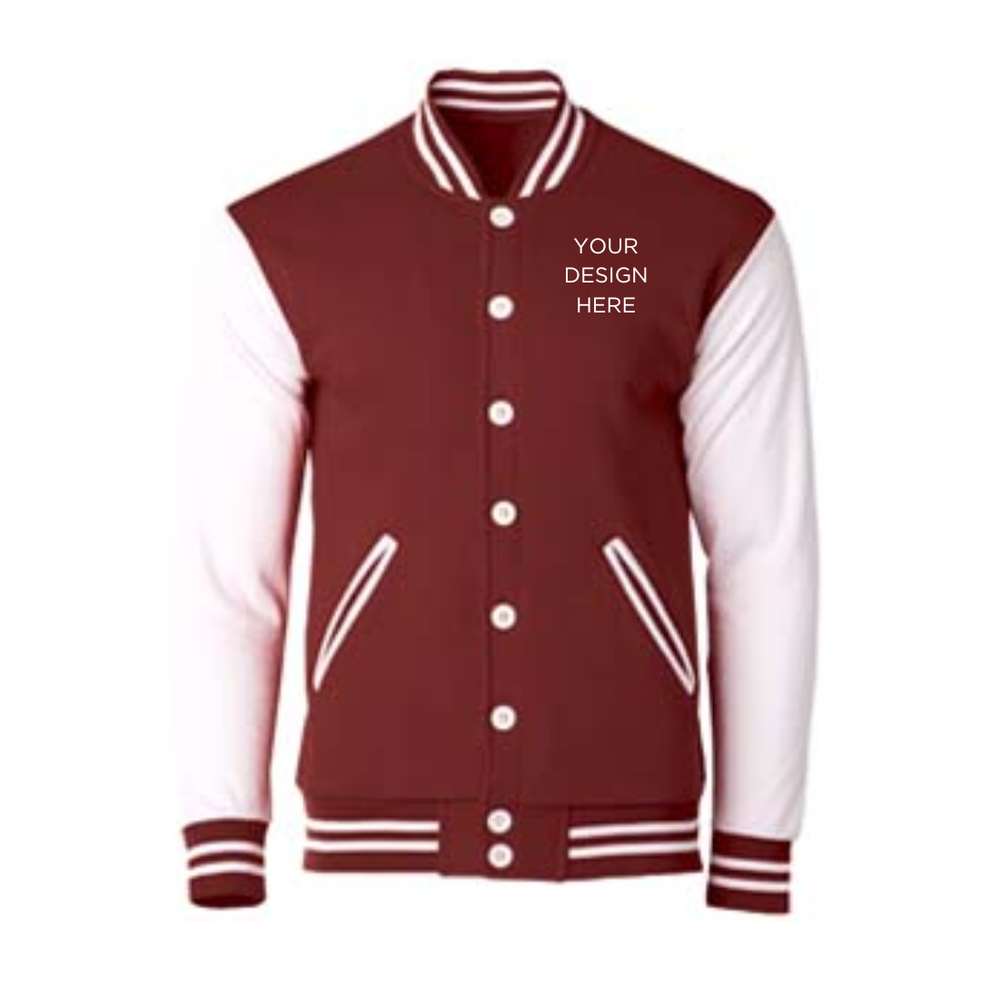 Varsity Jacket - Maroon/White