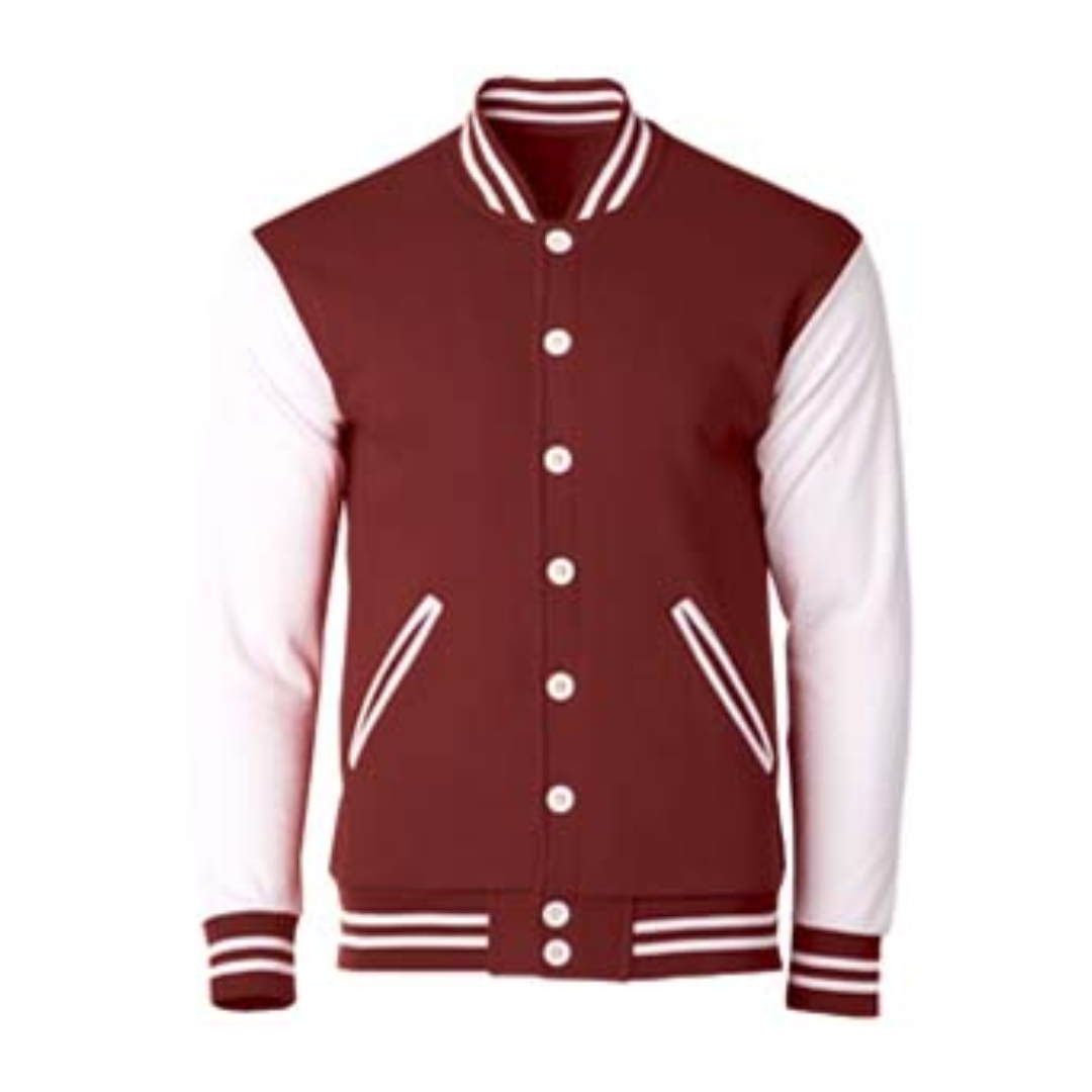 Varsity Jacket - Maroon/White