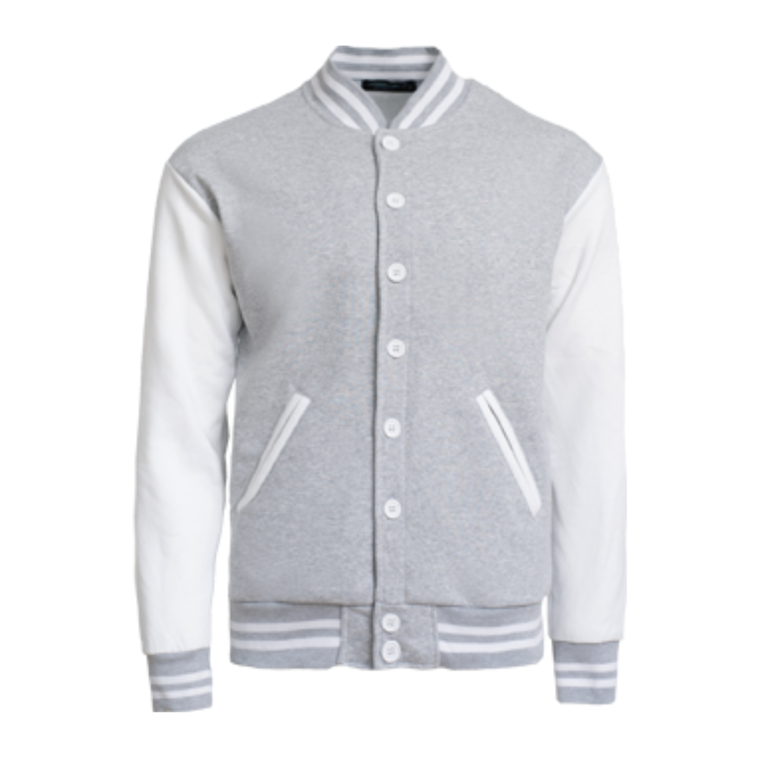 Varsity Jacket - Sport Grey/White