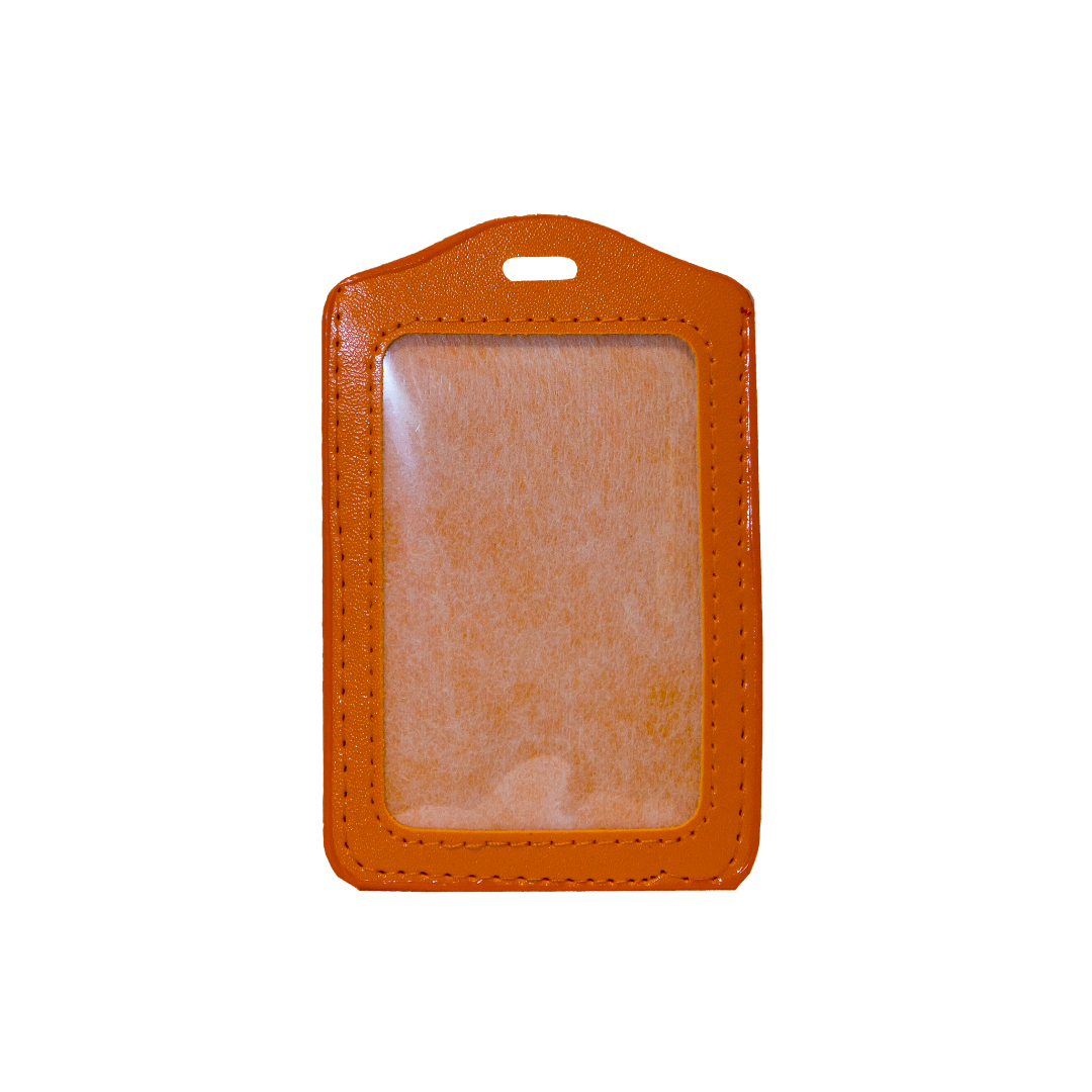 PU ID Card Holder Orange