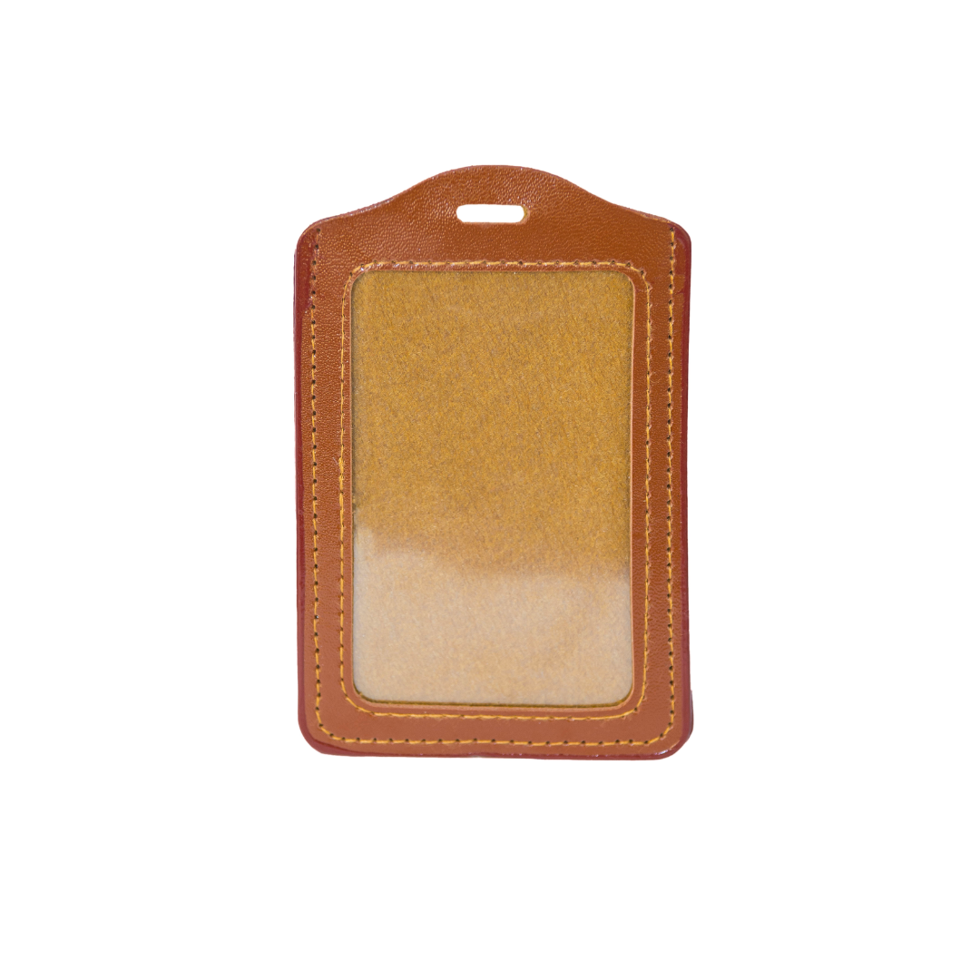 PU ID Card Holder Brown