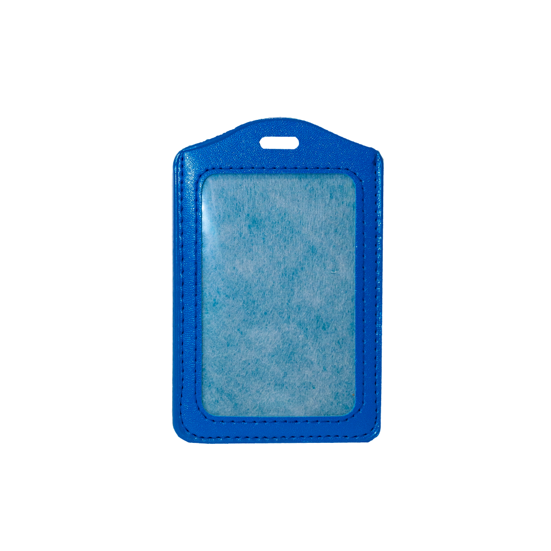 PU ID Card Holder Blue