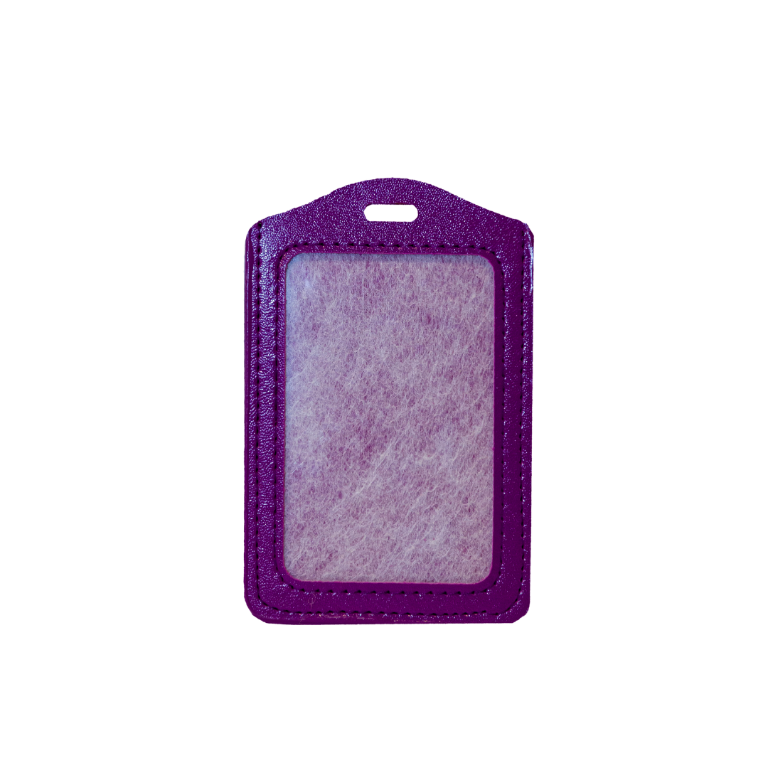 PU ID Card Holder Purple