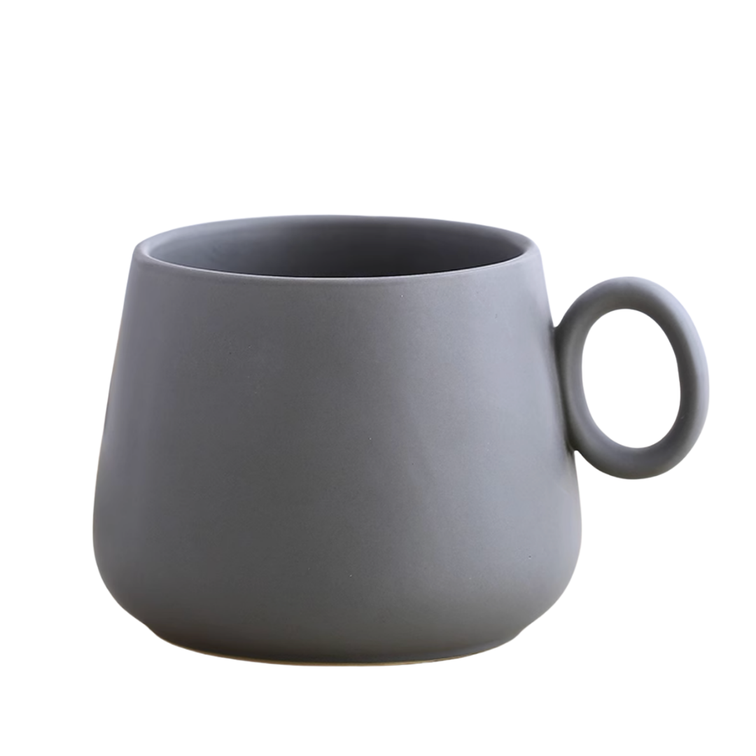 Nordic Matte Ceramic Mug Grey