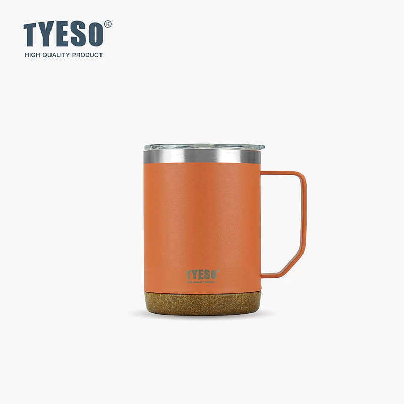 TYESO Thermal Coffee Cup With Side Handle (530ml) Orange