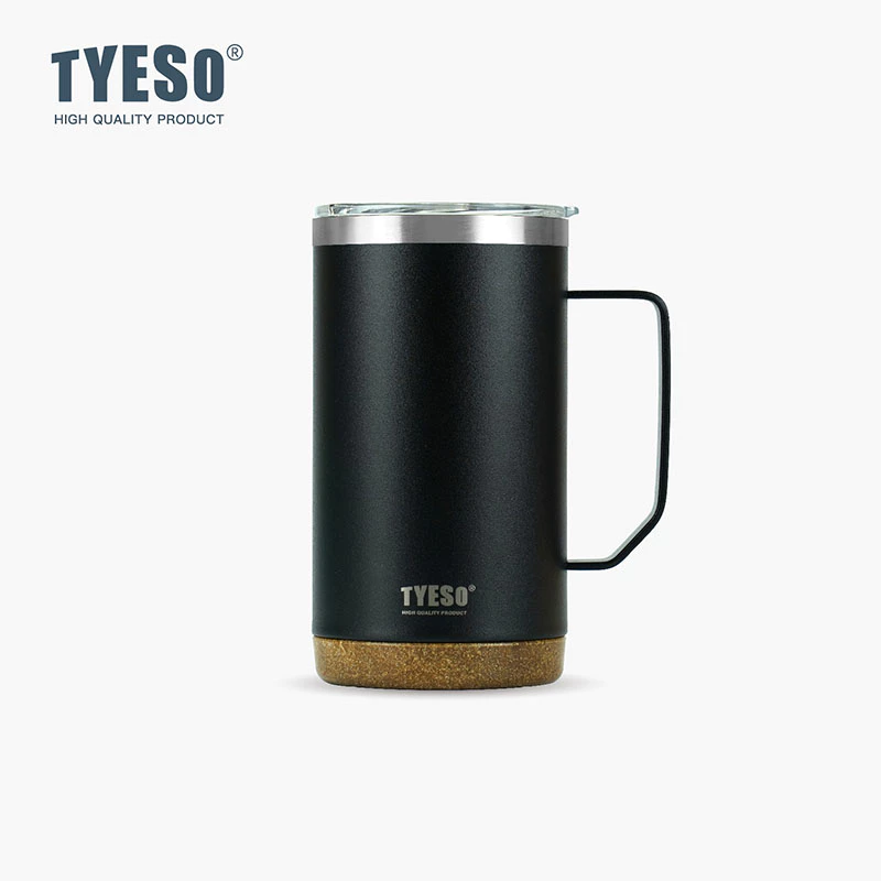 TYESO Thermal Coffee Cup With Side Handle (710ml) Black