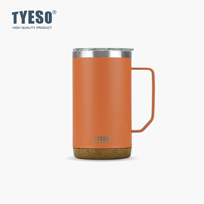 TYESO Thermal Coffee Cup With Side Handle (710ml) Orange