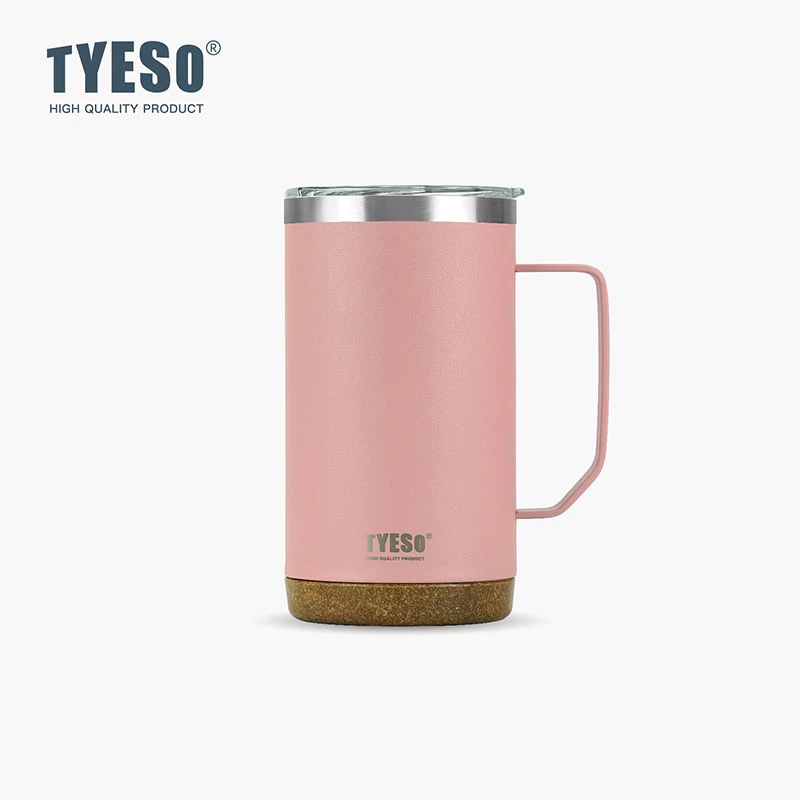 TYESO Thermal Coffee Cup With Side Handle (710ml) Pink