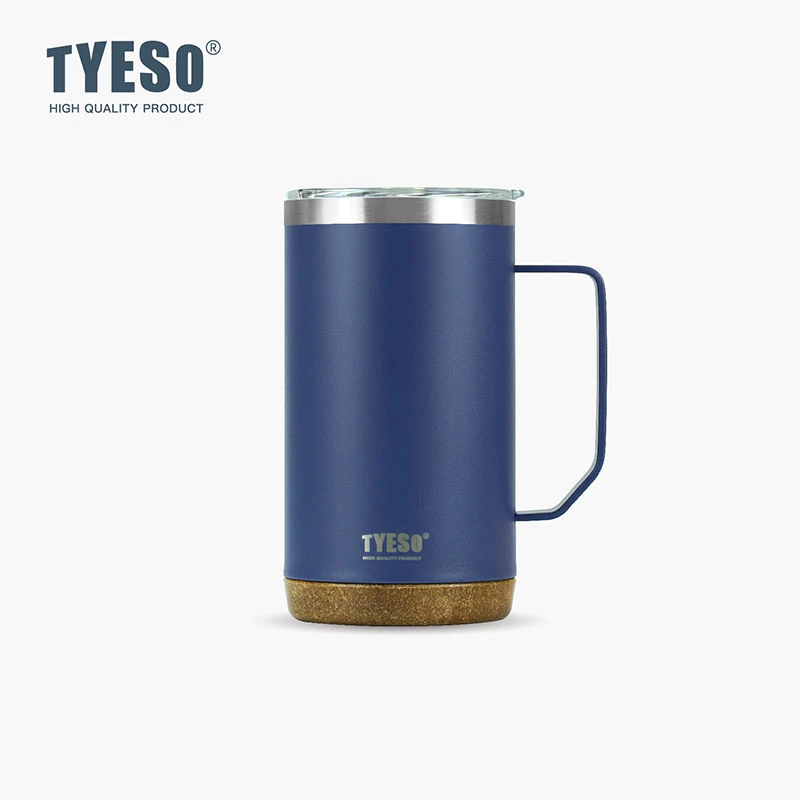 TYESO Thermal Coffee Cup With Side Handle (710ml) Blue