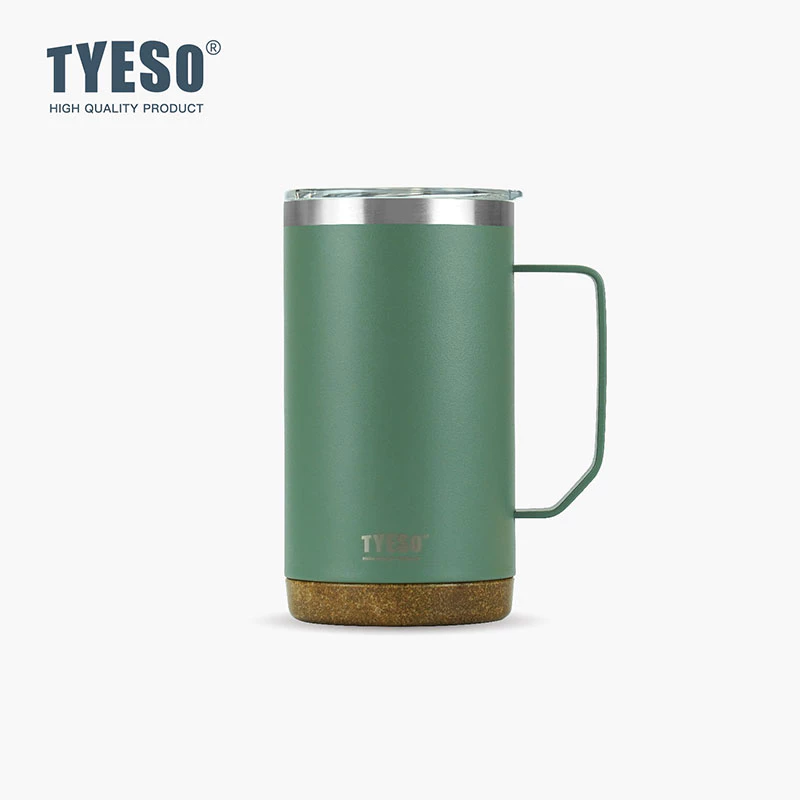 TYESO Thermal Coffee Cup With Side Handle (710ml) Green