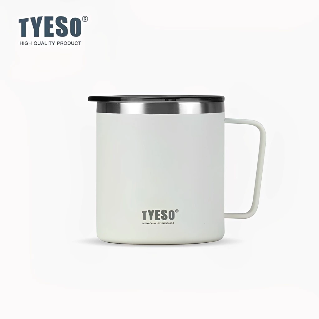 TYESO Hot And Cold Stainless Steel Insulated Thermal Coffee Cup (400ml) White
