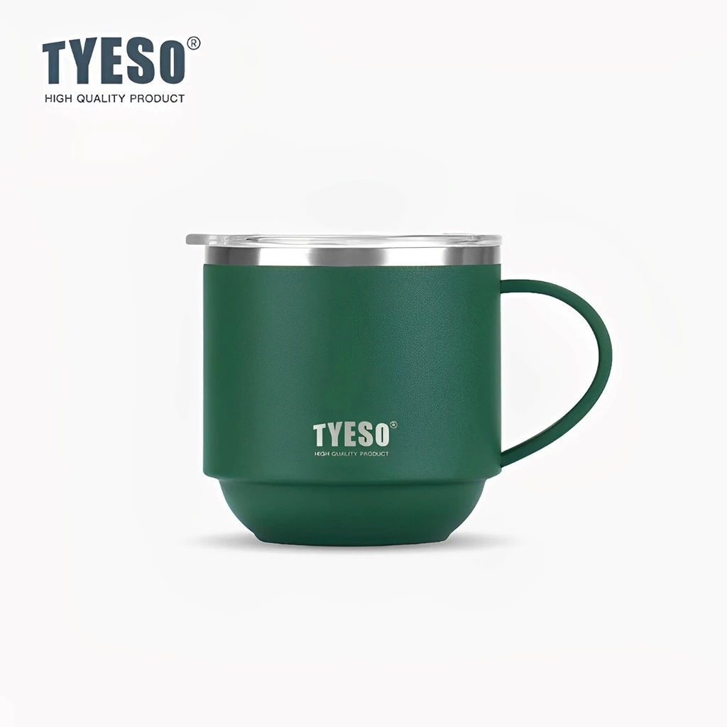 TYESO Stainless Steel Insulated Thermal Coffee Cup Mug (330ml) Green