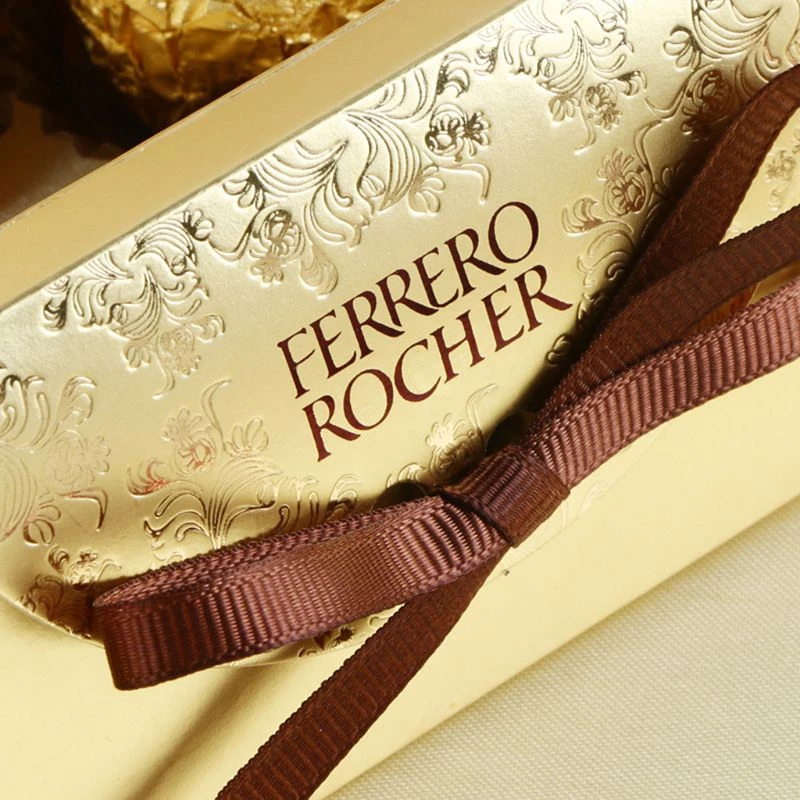 Ferrero Rocher 2-Piece Gift Box | Elegant Gold Packaging | Halal