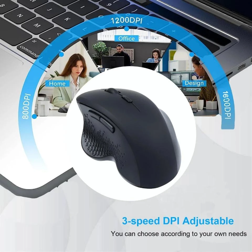 Rechargeable Ergonomic Bluetooth Mouse