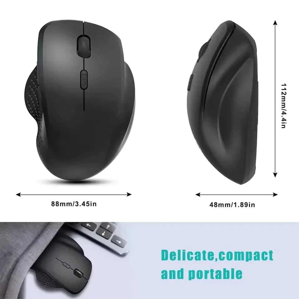 Rechargeable Ergonomic Bluetooth Mouse