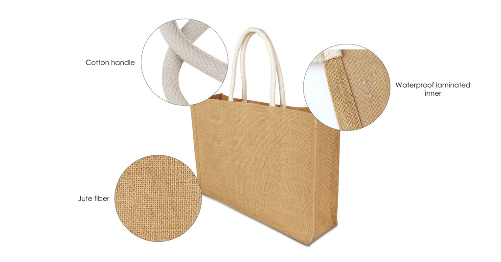 Jute Tote Bag (8oz) - Beige