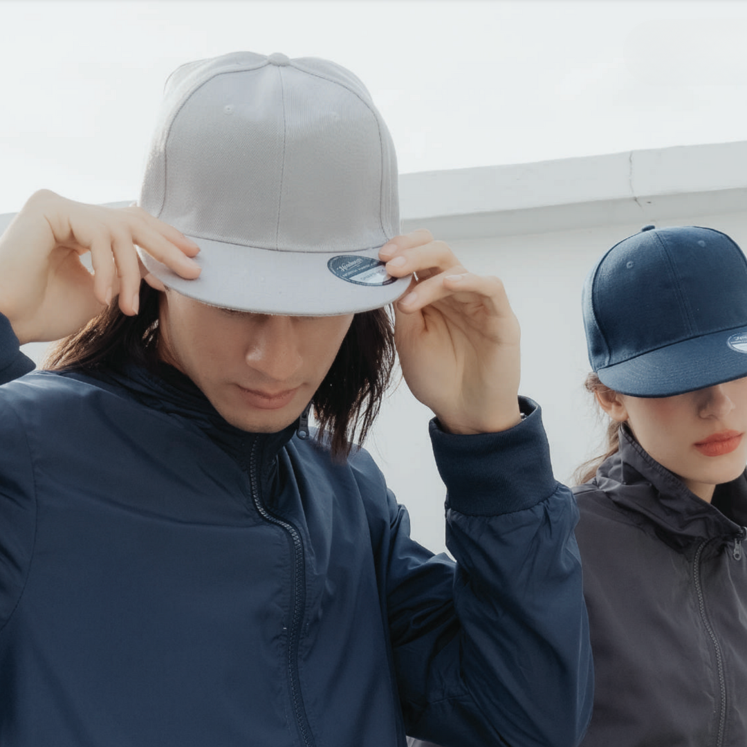 Snapback Acrylic Twill 6 Panel Cap Black