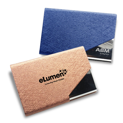 HUGO PU Name Card Holder - Gold