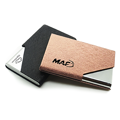 HUGO PU Name Card Holder - Gold