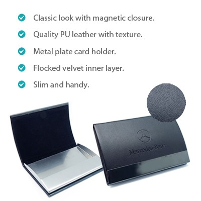 Class X PU Name Card Holder - Black
