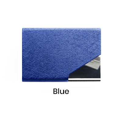 HUGO PU Name Card Holder - Blue