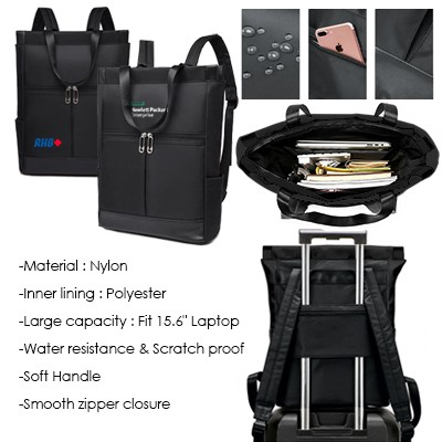 15.6'' XE Fashion Laptop Backpack - Black