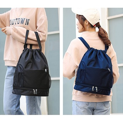 ROX Polyester Oxford Fashion Drawstring Bag - Black