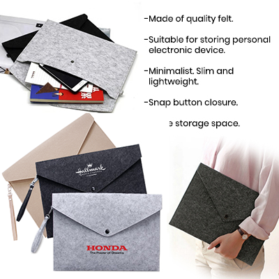 14″ Felt iPad and Document Carry Folder