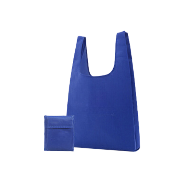 EASY Foldable Nylon Shopping Bag - Navy Blue